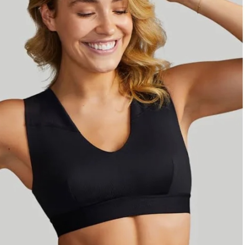 Tommie Cooper Shoulder Support Plus Size Black Bra 3XL XXXL New